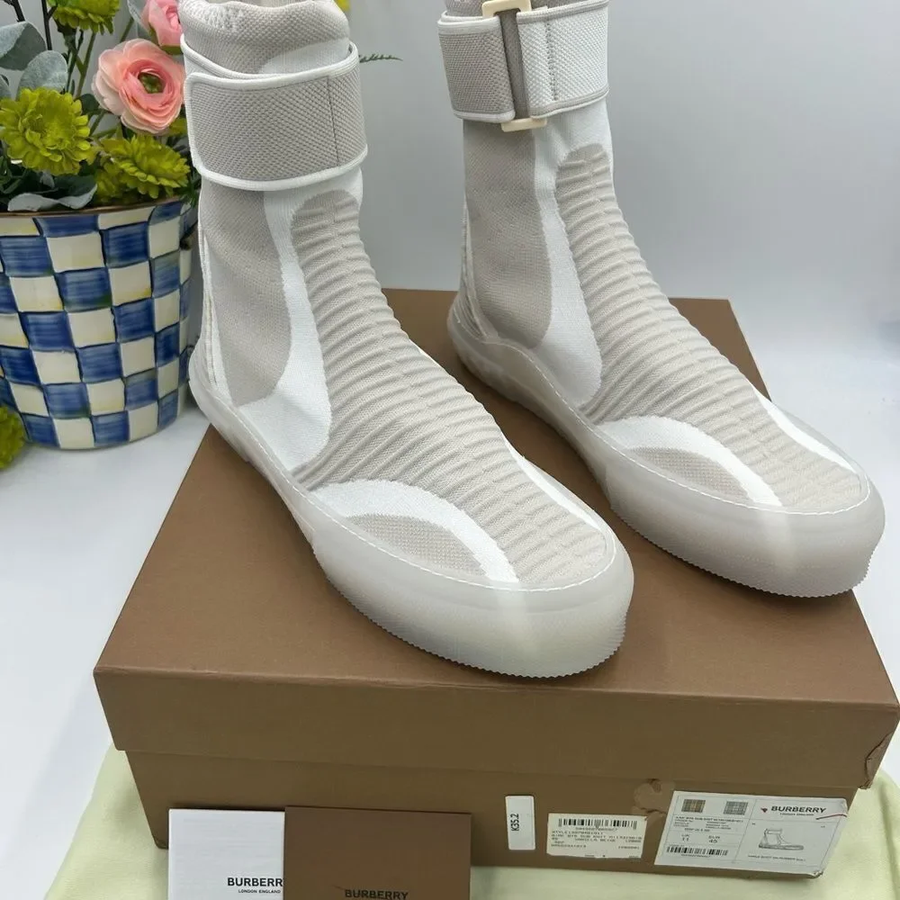 Men’s Burberry knitted sub high top sock, sneakers size 45